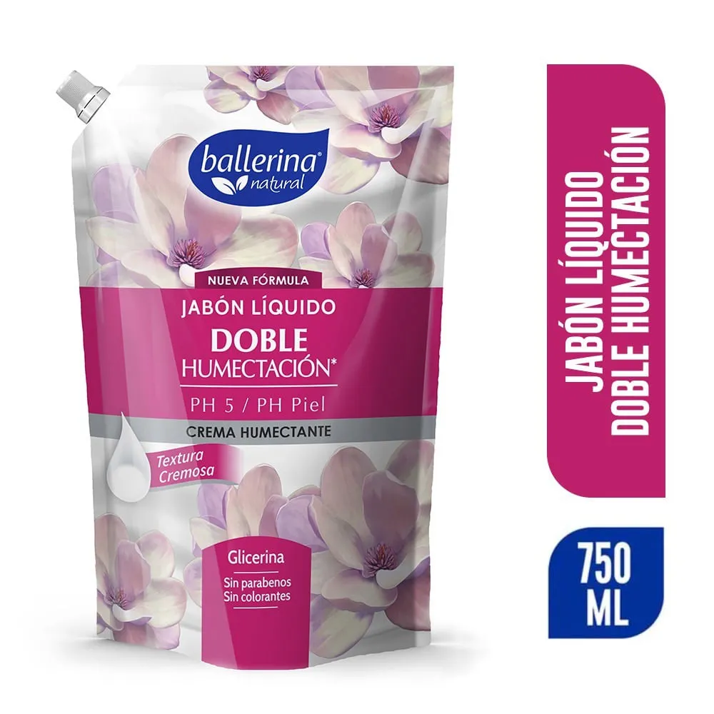 Jabón Ballerina Doble humectación 750ml
