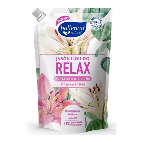 Jabón Ballerina Relax eucaliptus y liliums 750ml