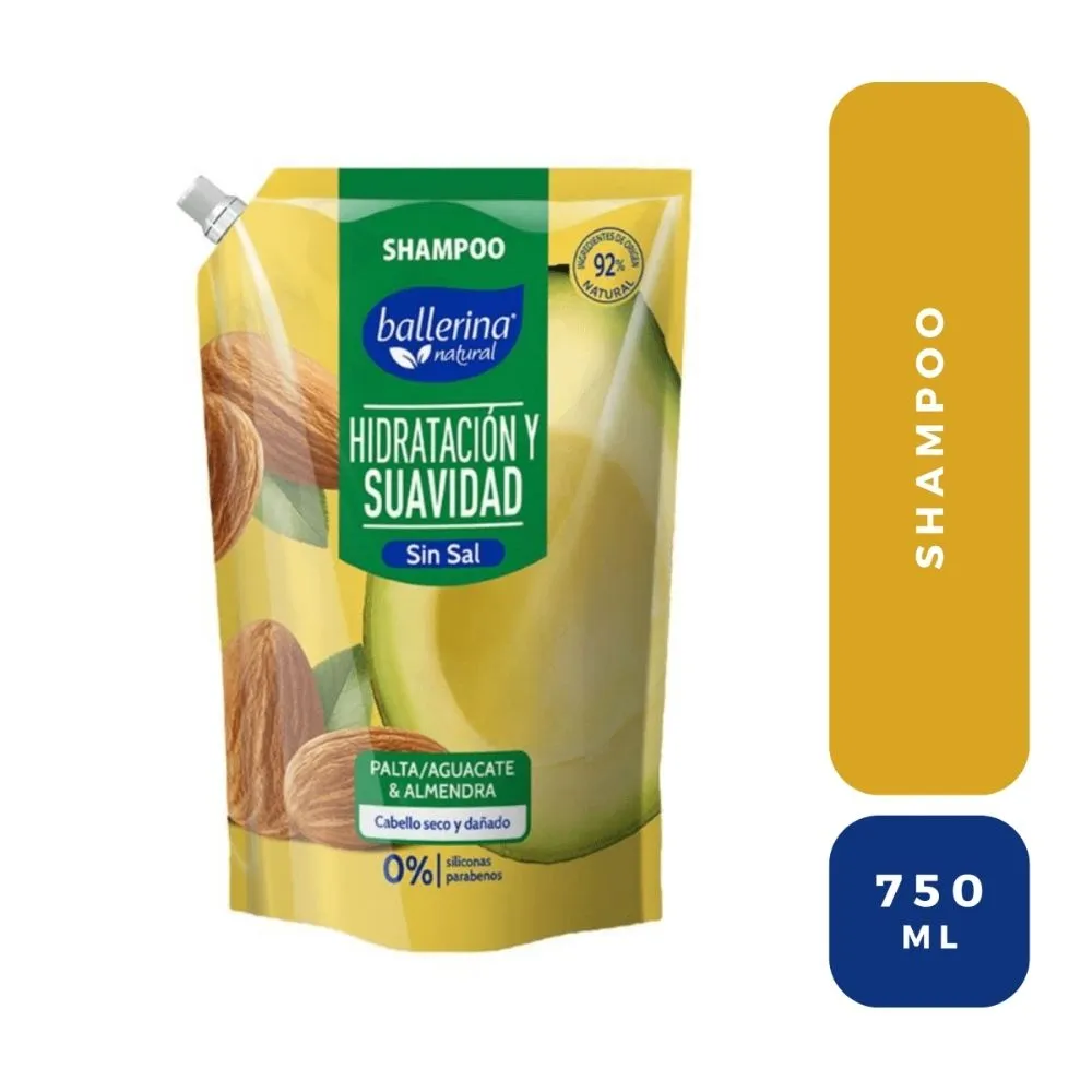 Shampoo Ballerina Sin Sal Palta & almendras 750ml
