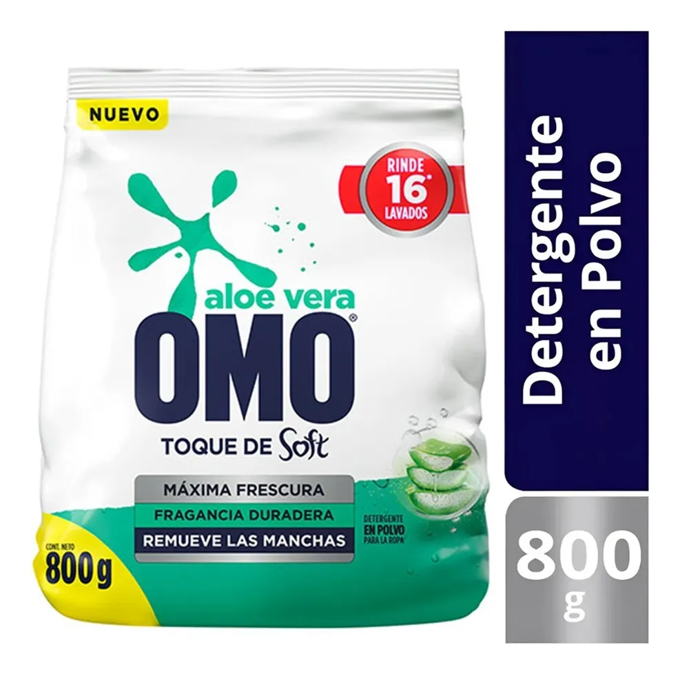 Detergente OMO aloe Vera en polvo 800gr