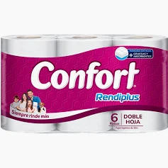 Papel Higiénico Confort Rendiplus 20m x 6 unidades