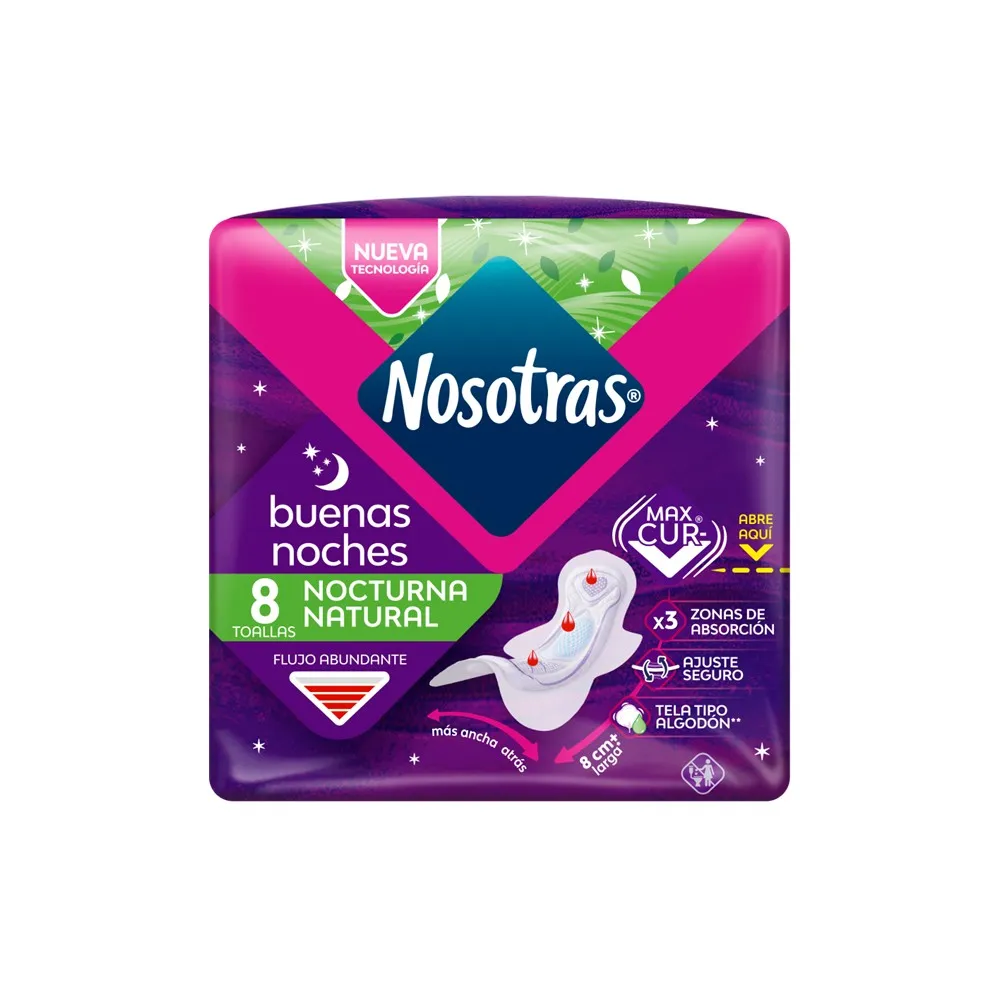 Nosotras Buenas noches 8 Toallitas
